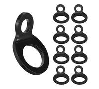 AMANDELIZABE Anclaje de amarre, 9 unidades, negro, anillo tórico, para montaje en garaje, taller, camión, remolque, carrito de golf