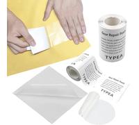AMANDELIZABE Juego de 6 parches de reparación transparentes, adhesivos de reparación para piscinas, botes hinchables, piscinas infantiles, chubasquero, colchón de aire, cama de aire, tienda de campaña