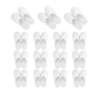 AMANDELIZABE Pantuflas del hotel, 15 pares Zapatillas desechables Zapatillas de invitados, Punta Cerrada Spa Zapatillas para Hotel, Hogar, Uso de los Huéspedes, Blanco, Color blanco., 32 EU