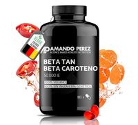 Amando Perez Beta Tan+ Cápsulas Bronceado 50000 UI - 180 cápsulas blandas - beta caroteno natural de Dunaliella salina - provitamina A - vegano - 720 días