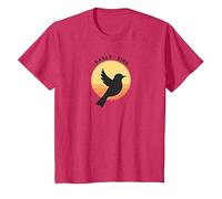 Amanecer Amanecer Silueta Retro Naturaleza Camiseta, Niños, Rojo Jaspeado, 2 años