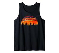Amanecer Puesta Del Sol Bandada De Aves Formación Montaña Camiseta sin Mangas