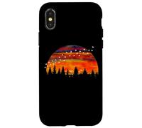 Amanecer Puesta Del Sol Bandada De Aves Formación Montaña Carcasa para iPhone X/XS