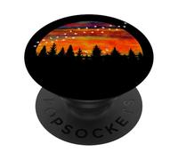 Amanecer Puesta Del Sol Bandada De Aves Formación Montaña PopSockets PopGrip Adhesivo