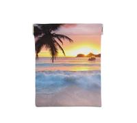 Amanecer Tropical Palmera Isla, Squeeze Top Wallet Bolsa de Almacenamiento para Mujer Monedero pequeño Bolsa de Cambio