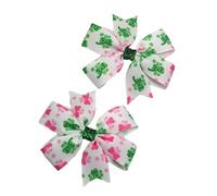 amangul 1 par de horquillas cómodas para el pelo, clip de pelo seguro con temática verde para mujeres y niñas (5)