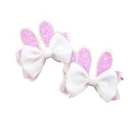 amangul 1 par de horquillas de pelo de felpa con diseño de conejitos de Pascua para niños y adolescentes (9)