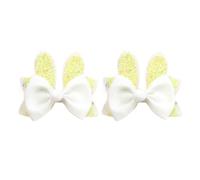 amangul 1 par de horquillas para el pelo de felpa con diseño de conejitos de Pascua para niños y adolescentes (12)