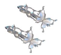 amangul 1 par de pinzas para el pelo con diseño de mariposa y ojo de gato líquido, para mujeres y adolescentes, uso diario (mariposa ojo de gato)