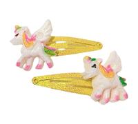 amangul 1 par de pinzas para el pelo para niñas, accesorios para el cabello con purpurina, horquilla temática, postizos de moda para niños, diseño multicolor (1)