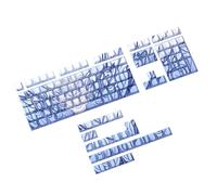 amangul 136 teclas de teclado mecánico azul Orlong teclas laterales impresas con iluminación lateral retroiluminada