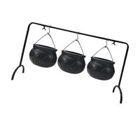 amangul 3 cuencos para servir dulces de brujas para decoración de Halloween, suministros de fiesta para festival de Halloween, caldero de bruja en estante