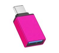 amangul Adaptador USB convertidor de datos de transferencia de alta velocidad para smartphones, tabletas, portátiles, ordenadores, dispositivos, aleación de aluminio, adaptador USB C