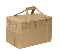 amangul Bolsa de transporte para cocina de camping al aire libre, resistente al agua, para viajes, utensilios de cocina, bolsa de almacenamiento, organizador de artículos diversos, Khaki