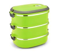 amangul Cajas Bentos de acero inoxidable con muchos compartimentos, sello a prueba de derrames, gran capacidad, vehículo de almuerzo para adultos, contenedor de alimentos de metal de muchas capas