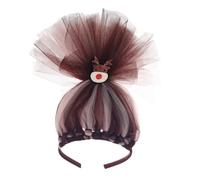 amangul Diademas de malla con diseño elástico ajustable para niños, disfraz, evento, actuaciones, accesorio para el cabello (café)