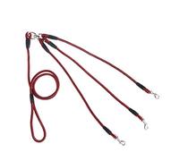 amangul Divisor de correa de perro de 3 vías, cuerda de tracción de nailon desmontable ajustable de 6 pies para dos o tres mascotas, juguetes para caminar para masticadores agresivos, razas grandes