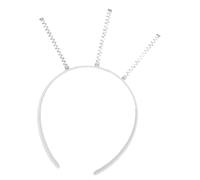 amangul Do It Yourself - Diadema lisa para el pelo suave con resorte, diadema lisa para manualidades (triángulo blanco)
