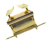 amangul Elegante gabinete israelí coleccionable del Arca del Pacto réplicas modelo estatua adorno para sala de estar o escritorio, decoración israelí para el hogar