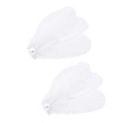 amangul Elegante horquilla de perlas artificiales con plumas, estilo ballet, clip lateral para niñas y mujeres, accesorios de fiesta y escenario (blanco)