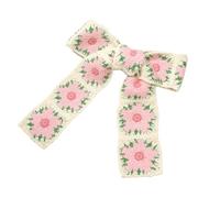 amangul Elegante pasador para el pelo dulce y a la moda, horquilla plana de ganchillo con flor elegante para racimos (como se muestra)
