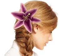 amangul Elegante pinza de pelo con clip de metal antideslizante para mujer, pinza de pelo de resina con flores, accesorio de peinado de moda (como se muestra)