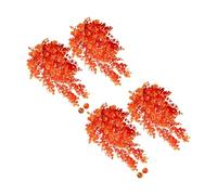 amangul Eucaliptos resistentes a la intemperie, longitud de vid, follajes personalizables, con temática otoñal, planta sintética para interiores y exteriores, uso realista de eucaliptos redondos