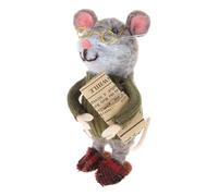 amangul Figura de ratón de fieltro de aguja pequeña, muñecos clásicos de dibujos animados, adorno navideño de fieltro de lana para decoración del hogar (A)