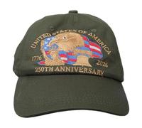 amangul Gorra de béisbol del 250 aniversario de los Estados Unidos, adecuada para múltiples ocasiones, elegante adición a cualquier armario, verde, Talla única