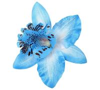 amangul Horquilla de pelo de tela ligera, duradera, con forma de flor, accesorios para el cabello hechos a mano (azul)