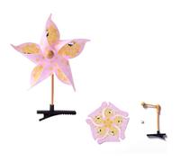 amangul Horquilla para el pelo hecha a mano con diseño de molino de viento para mujeres y niños, accesorios de moda de Navidad (como se muestra)