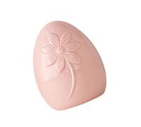 amangul Huevos de Pascua decorativos de cerámica para decoración elegante de mesa de primavera, celebración, figuras de cerámica de primavera (una sola flor)