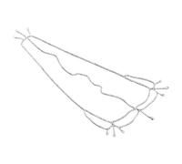 amangul Lujoso tocado con borlas de diamantes de imitación para mujer con encanto exótico y elegante para bodas y fiestas (plateado)