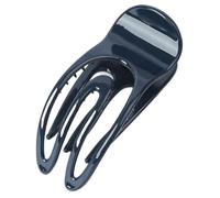 amangul Pinza curvada para el cabello para mujer, uso diario, hueca, moderna, estampada, fuerte y segura, para varios atuendos (azul)