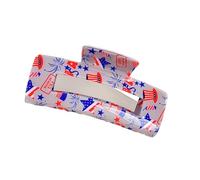 amangul Pinza de garra cuadrada para mujer, estilo campestre, clip creativo para coletas de caballo estilo diario (rectangular grande)