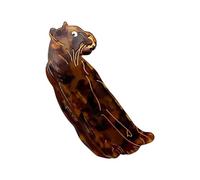 amangul Pinza para el pelo con diseño de leopardo, bonita pinza para el día de San Valentín, horquillas de sujeción fuerte (como se muestra)