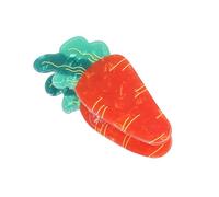 amangul Pinza para el pelo con forma de fruta para mujeres y niñas, pasadores ligeros de PVC para adornos para el cabello, accesorios para profesores (zanahoria)