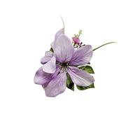 amangul Pinza para el pelo de lirios artificiales realistas, elegante clip lateral para bodas, fiestas, accesorio ligero floral (como se muestra)