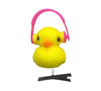 amangul Pinza para el pelo para niñas, diseño de pato para mujeres y niños, horquillas para el pelo con forma de pato dulce de los años 2000 (auriculares pequeños ye, 1)