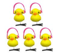 amangul Pinza para el pelo para niñas, diseño de pato para mujeres y niños, horquillas para el pelo con forma de pato dulce de los años 2000 (auriculares pequeños ye, 5)