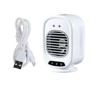 amangul Práctico ventilador de nebulización portátil, ajustable, textura para actividades al aire libre, oficina y uso estudiantil (blanco)