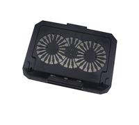 amangul Soporte de refrigeración ajustable para portátil con ventiladores silenciosos, soporte para teléfono y diseño de metal para mejorar el soporte para portátil con soporte para teléfono