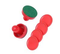 amangul Table Hockey Pusher Set Standard Plastic Air Paddle and Pucks Goal Handle Pusher Replacement Part Easy to Use Home Standard Air Paddle and Pucks