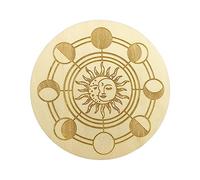 amangul Tablero de adivinación con péndulo para decoración del hogar, tablero de madera, posavasos, metafísico