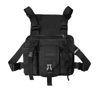 amangul Tacticals Chest Rigs - Bolsa deportiva para mujer y hombre, arnés de pecho, bolsa de pecho de gran capacidad, chaleco para exteriores, Black, 28*5*24cm