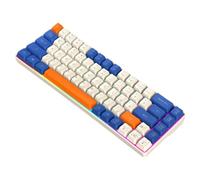 amangul Teclado mecánico portátil con retroiluminación LED de 68 teclas, escritura silenciosa, para laptop, escritorio, para entusiastas de los jugadores
