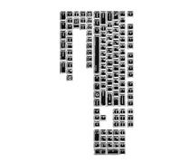 amangul Teclas ergonómicas de 136 teclas con diseños semitransparentes para teclados mecánicos retroiluminados, atractivo visual vibrante