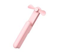 amangul Ventilador de escritorio portátil en miniatura recargable por USB, ventilador plegable de mano para oficina, viajes al aire libre, dispositivo de refrigeración silencioso (rosa)