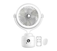 amangul Ventilador de escritorio portátil recargable para oficina y viajes, ventilador de camping de mano con carga USB, dispositivo de refrigeración silencioso (blanco)