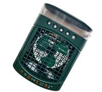 amangul Ventilador de escritorio portátil sin aspas, función de nebulización, 3 velocidades, tanques de 600 ml, ventilador de refrigeración de luz de 7 colores para dormitorio y oficina (verde)